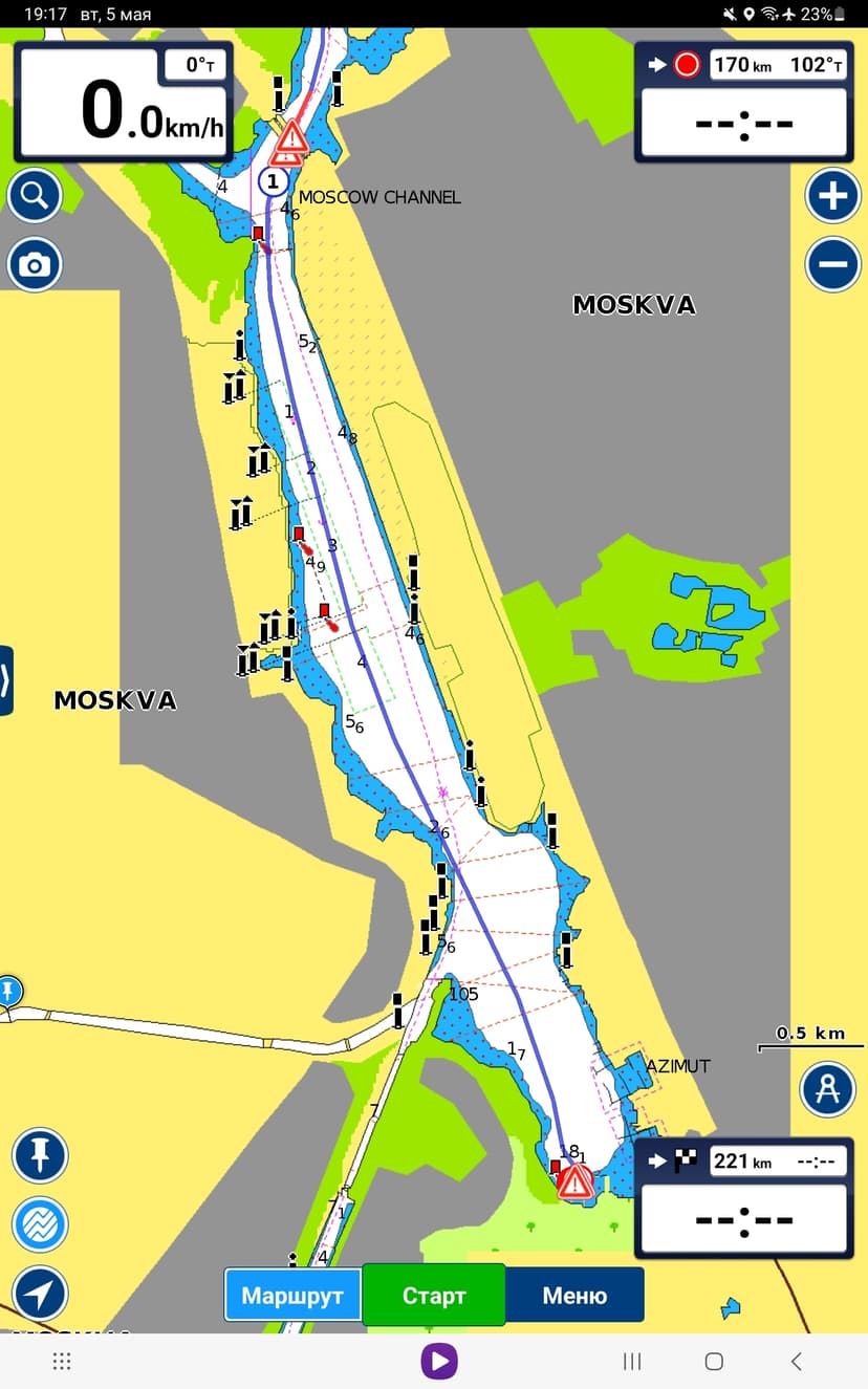 Схема маршрута — участок 1